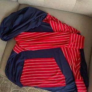 Lularoe red, white, and blue hoodie